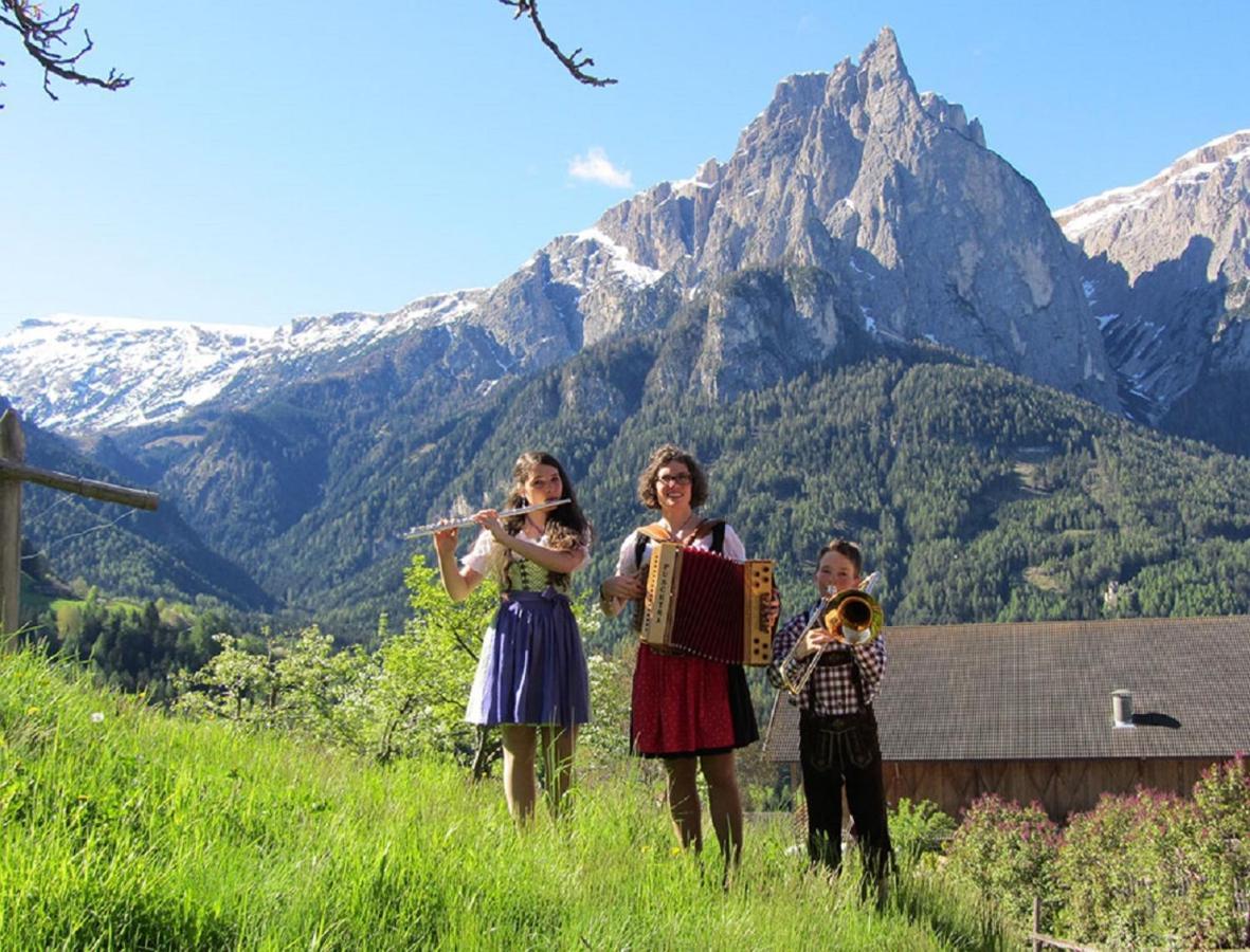 Schildberghof Panorama Daire Siusi Dış mekan fotoğraf